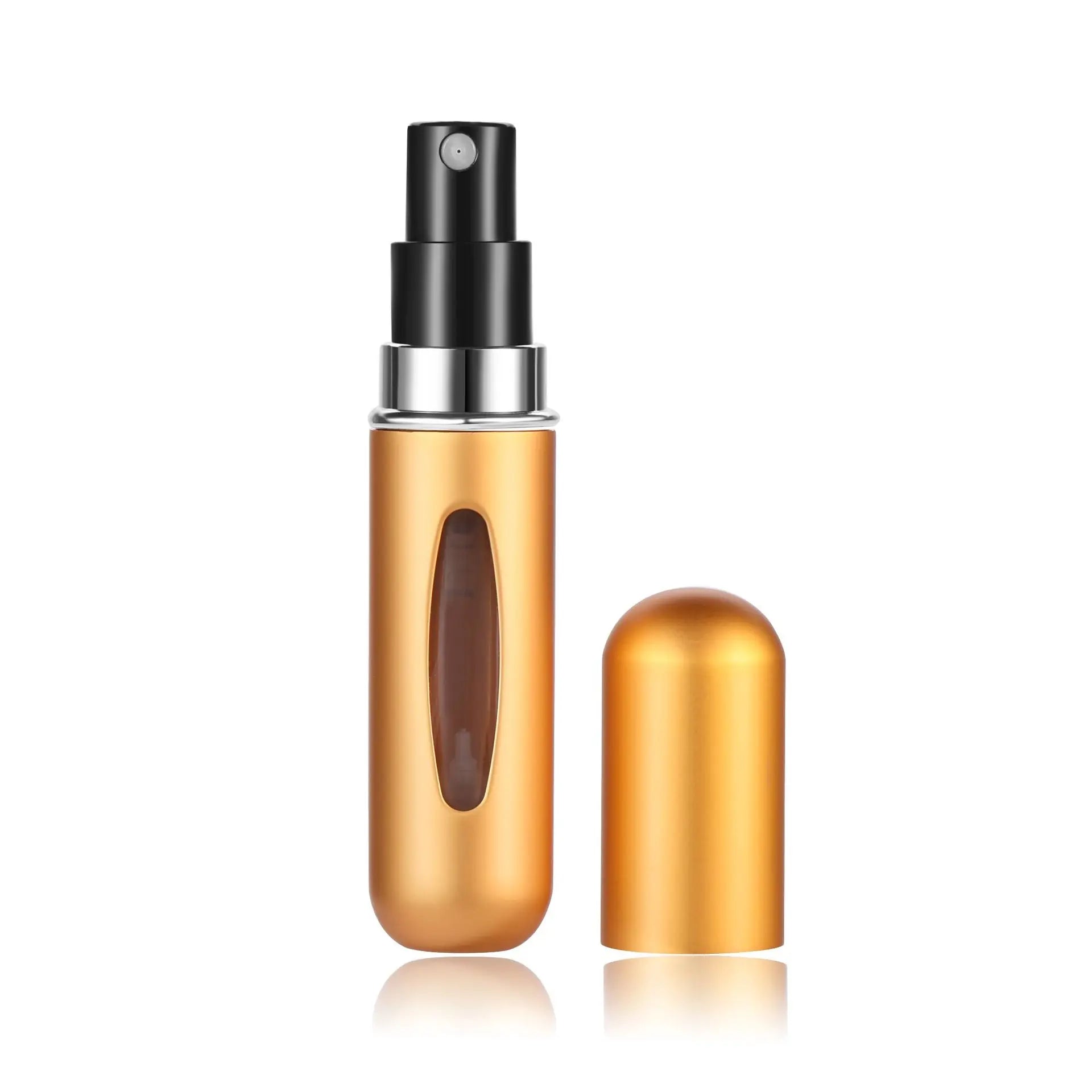 Botella de perfume recargable de 5 ml, portátil, mini, recargable, con pulverizador, bomba de aroma, envases cosméticos vacíos, atomizador para viaje, herramienta de moda.
