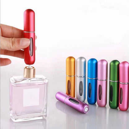 Botella de perfume recargable de 5 ml, portátil, mini, recargable, con pulverizador, bomba de aroma, envases cosméticos vacíos, atomizador para viaje, herramienta de moda.