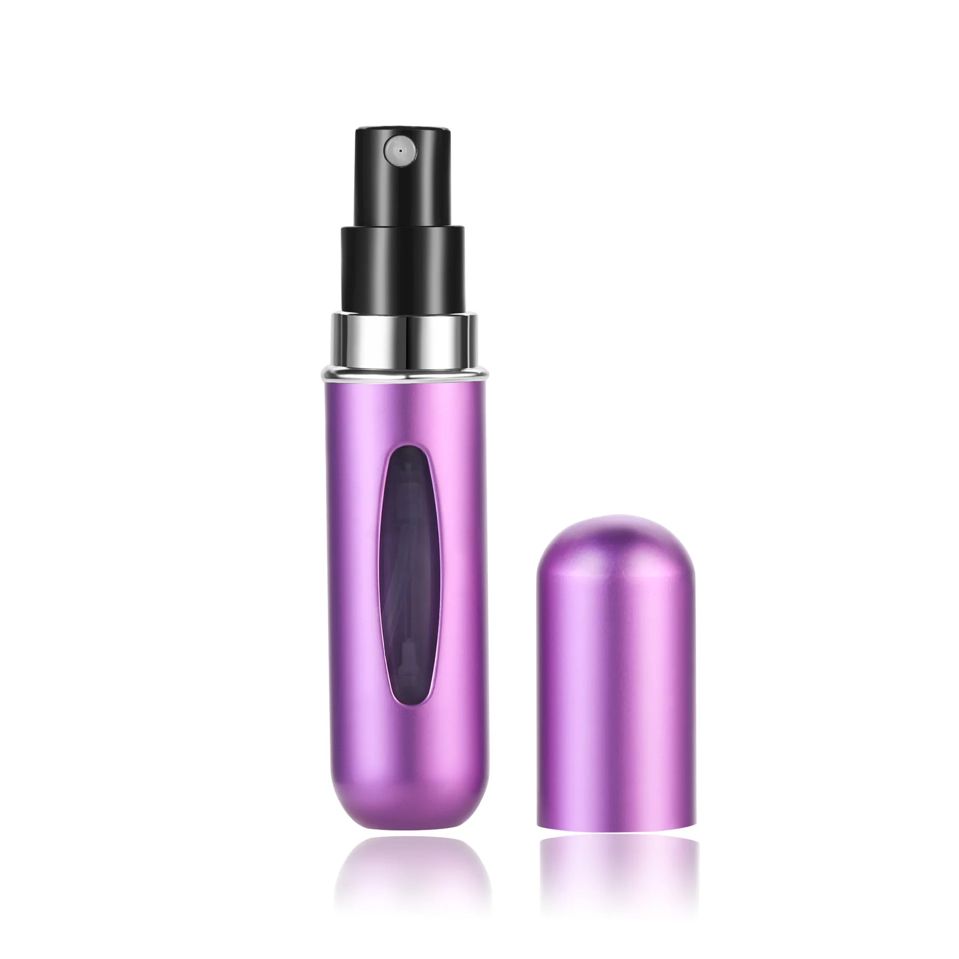 Botella de perfume recargable de 5 ml, portátil, mini, recargable, con pulverizador, bomba de aroma, envases cosméticos vacíos, atomizador para viaje, herramienta de moda.