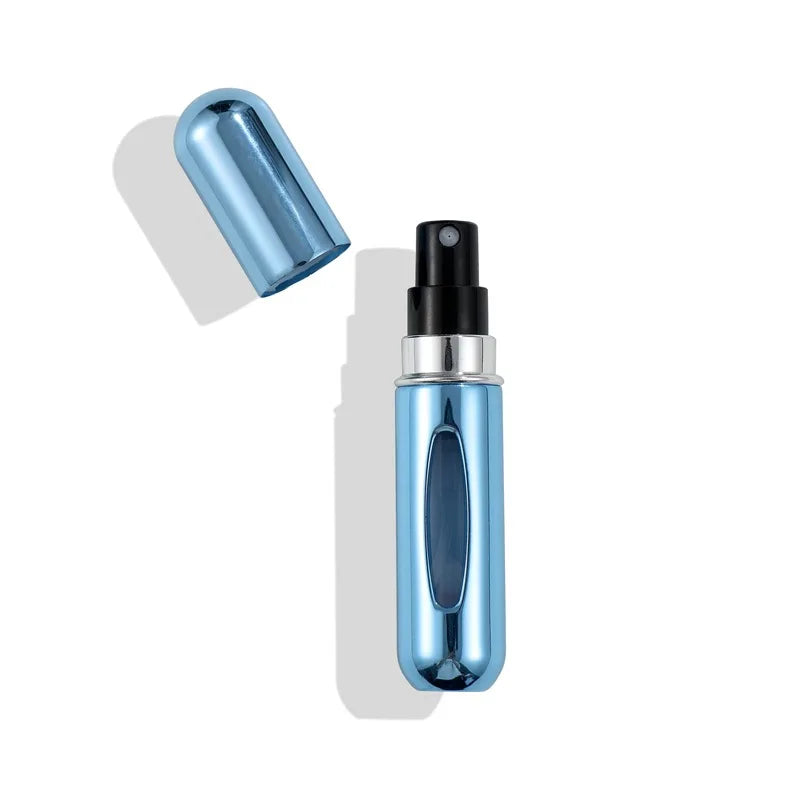 Botella de perfume recargable de 5 ml, portátil, mini, recargable, con pulverizador, bomba de aroma, envases cosméticos vacíos, atomizador para viaje, herramienta de moda.